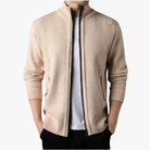 Mason | Men’s Textured Zip - Up Knit Jacket - Mason Luxor