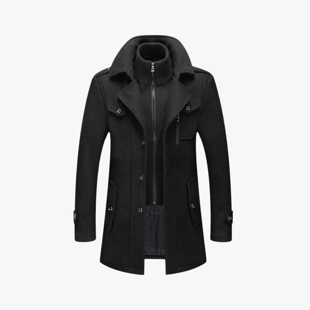 Mason | Men’s Wool Blend Overcoat - Mason Luxor