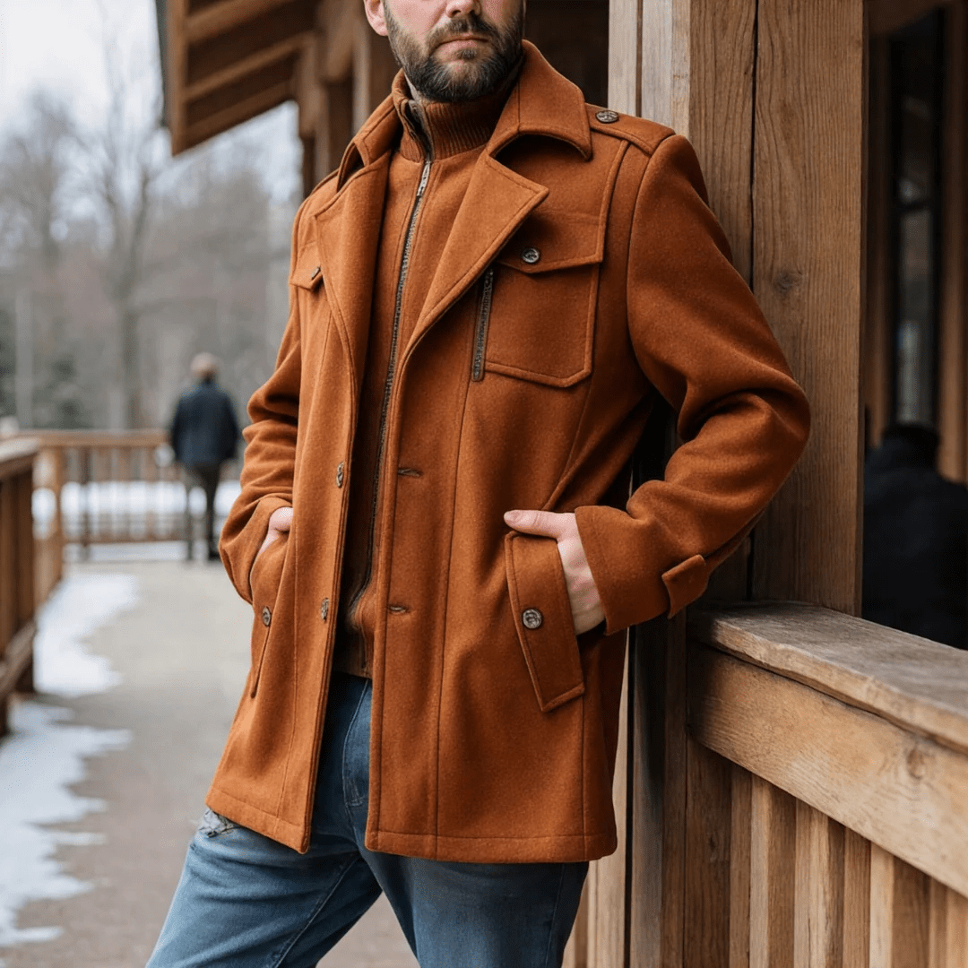 Mason | Men’s Wool Blend Overcoat - Mason Luxor