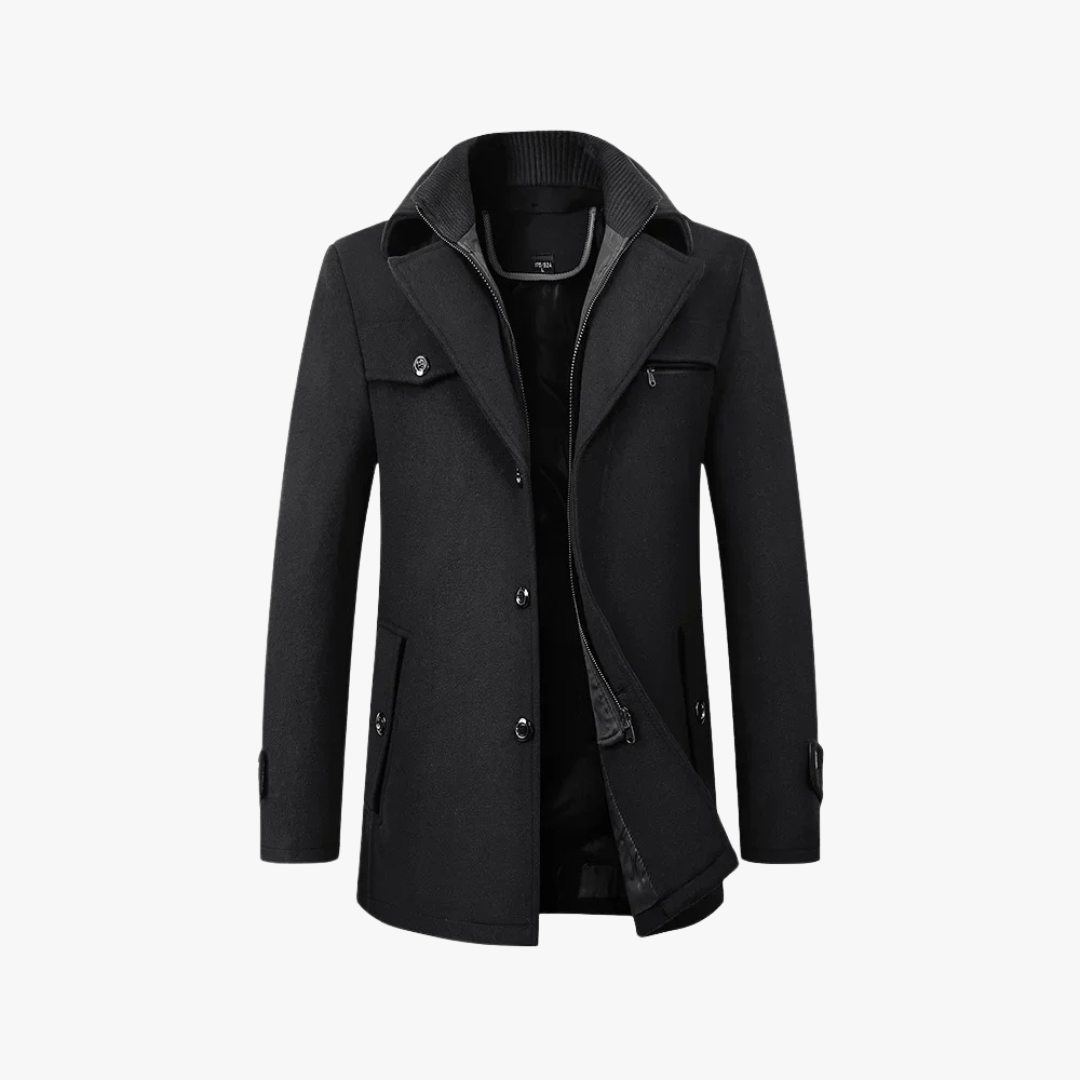 Mason | Men’s Wool Blend Peacoat - Mason Luxor