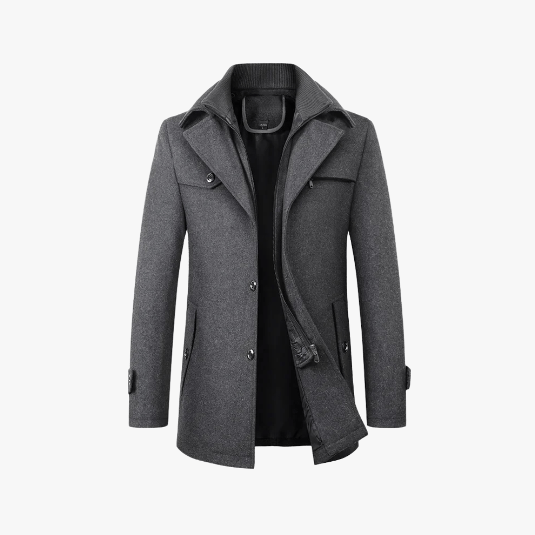 Mason | Men’s Wool Blend Peacoat - Mason Luxor