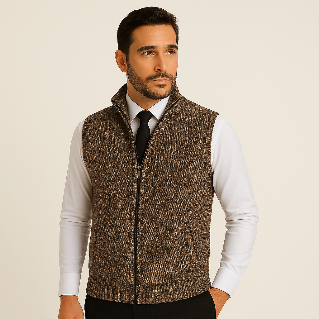 Mason | Men’s Zip - Up Knit Vest - Mason Luxor