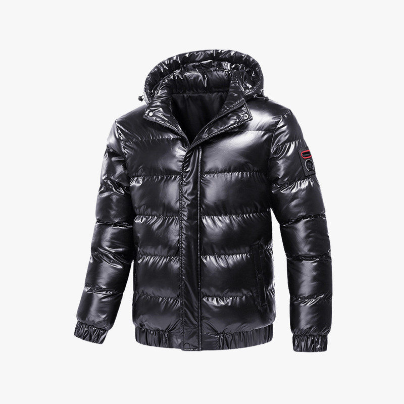 Mason | Men's shiny black down jacket - Mason Luxor Men Fashion