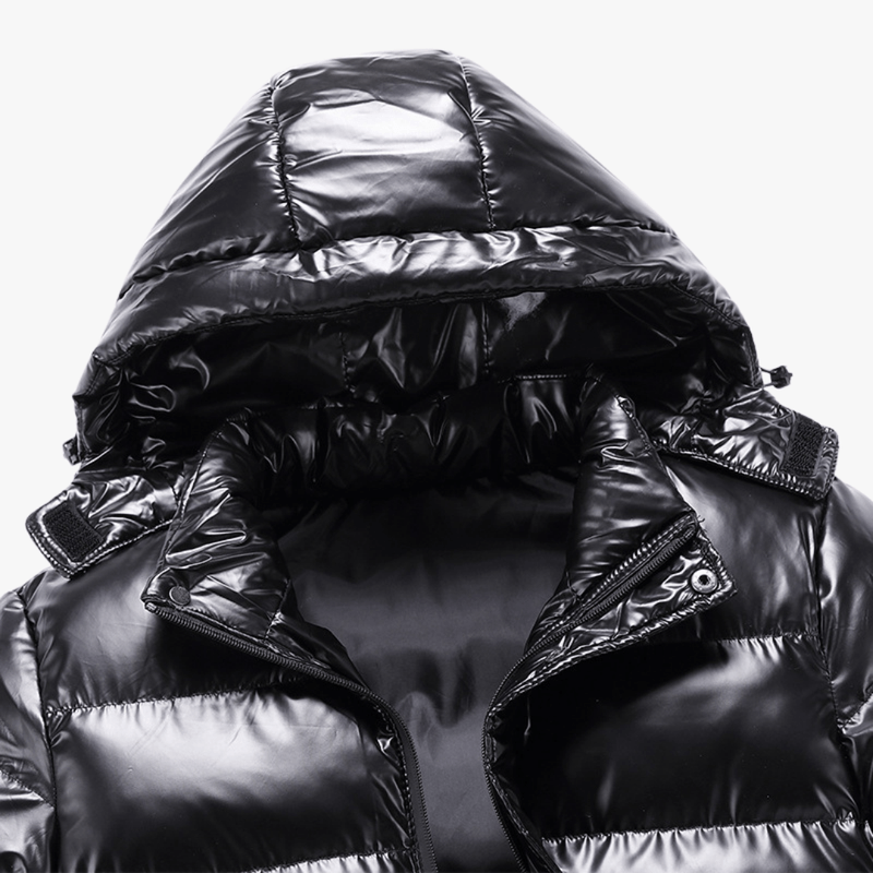 Mason | Men's shiny black down jacket - Mason Luxor Men Fashion