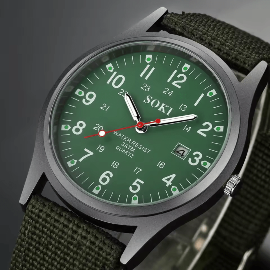 Mason | Military Field Watch – Tactical Nylon Strap &amp; Luminous Dial - Mason Luxor Men Fashion