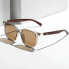 Mason | Retro Wooden Sunglasses – Unisex Vintage Style with UV Protection - Mason Luxor Men Fashion