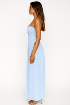 Mason | Strapless Pleated Bustier Maxi Dress - Mason Luxor