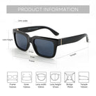 Mason | Unisex Anti - Glare UV400 Rectangle Frame Sunglasses - Mason Luxor Men Fashion