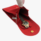 Mason | Velvet Watch Pouch – Slim Travel Case with Snap Closure (Multiple Colors) - Mason Luxor Men Fashion