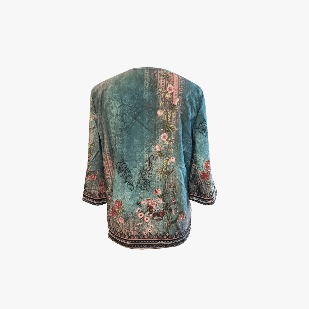 Mason | Vintage Floral V - Neck Blouse – Boho Charm Meets Effortless Style - Mason Luxor Men Fashion