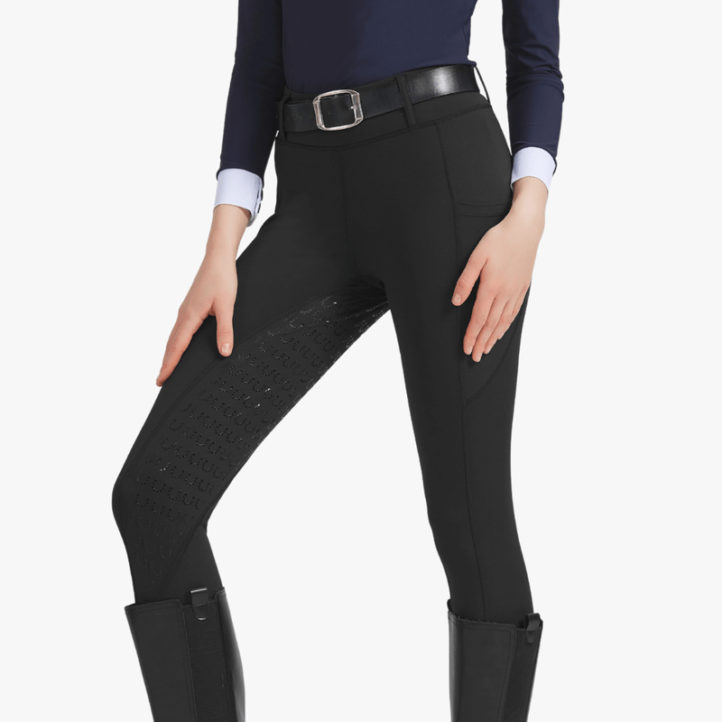 Mason | Women Horse Riding Leggings Riding Tights Equestrian Breeches with Phone Pockets - Full Seat Silicone - Mason Luxor Men Fashion