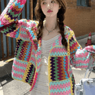 Mason | Boho Crochet Patchwork Cardigan – Handcrafted Retro Vibes - Mason Luxor Men Fashion