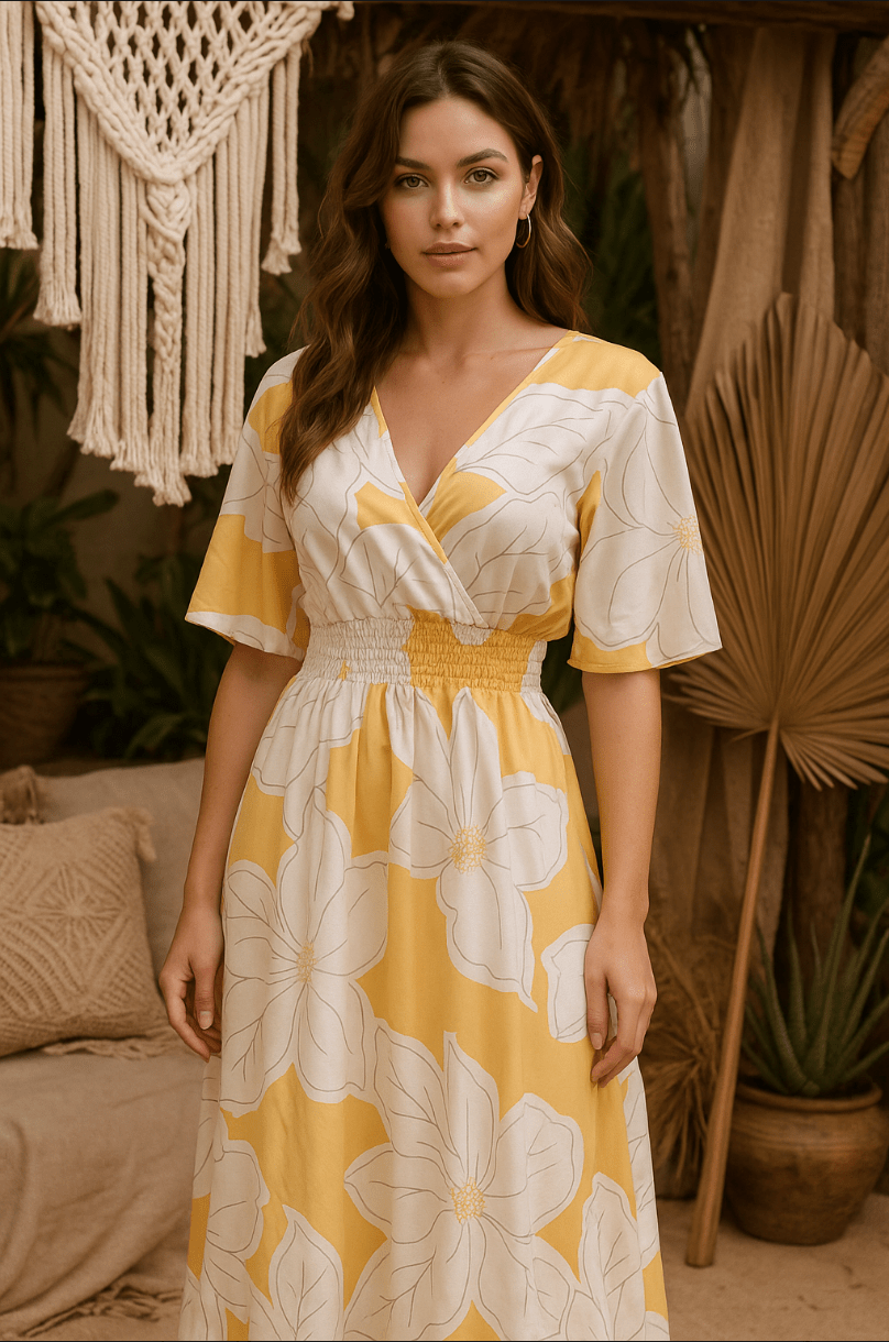 Mason | Women's Elegant Floral Dress - Mason Luxor