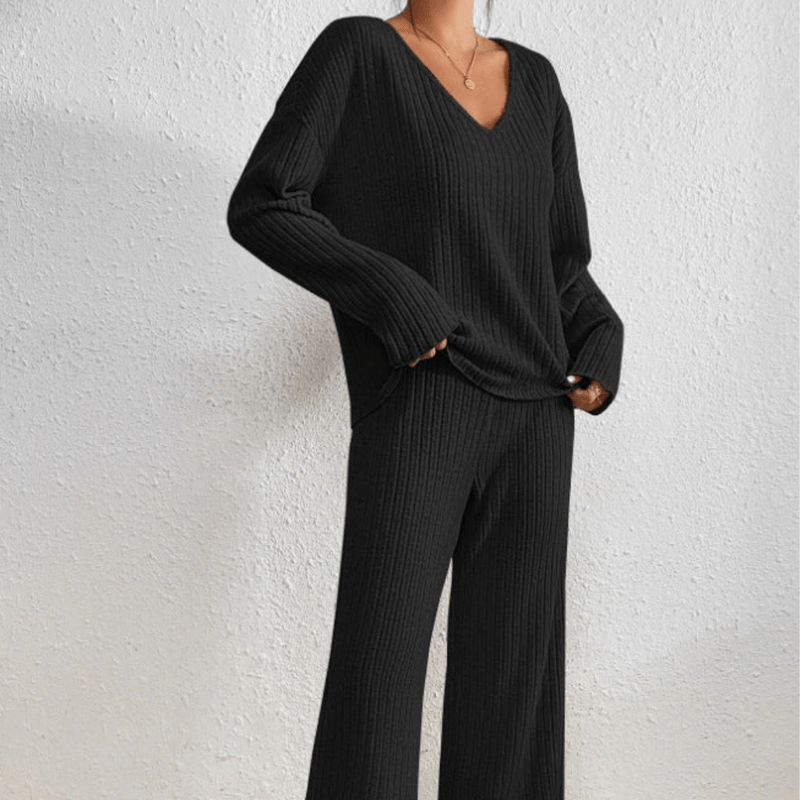 Mason | Women&#39;s Knitted Lounge Set – Soft Co - Ord Outfit - Jumper &amp; Trousers - Mason Luxor Men Fashion
