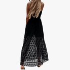 Mason | Women's Lace Overlay Romper Dress – Sleeveless V - Neck Playsuit - Mason Luxor Men Fashion