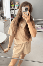 Mason | Short linen set for women short - sleeved top shorts 2 - piece summer set - Mason Luxor