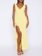 Mason | Women's Maxi Dress - Ethereal Chiffon Ruffle Dress - Mason Luxor