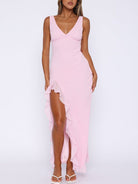 Mason | Women's Maxi Dress - Ethereal Chiffon Ruffle Dress - Mason Luxor