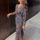 Mason | Women's Midi Dress Two - Piece Spring Lounge Set with Butterfly Print - Mason Luxor Men Fashion