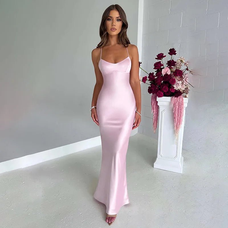 Mason | Satin Bodycon Dress – Elegant Maxi Silhouette - Mason Luxor