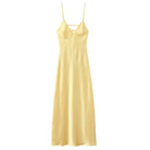Mason | Silky Spaghetti Strap Races Dress – Satin Maxi in Yellow & Pink - Mason Luxor