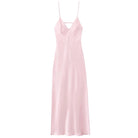 Mason | Silky Spaghetti Strap Races Dress – Satin Maxi in Yellow & Pink - Mason Luxor