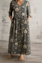 Mason | Women's V - Neck Floral Dress - Mason Luxor