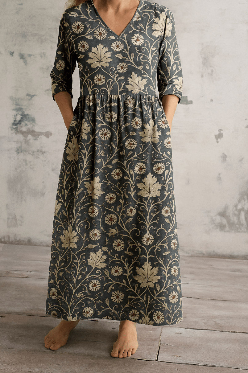 Mason | Women's V - Neck Floral Dress - Mason Luxor