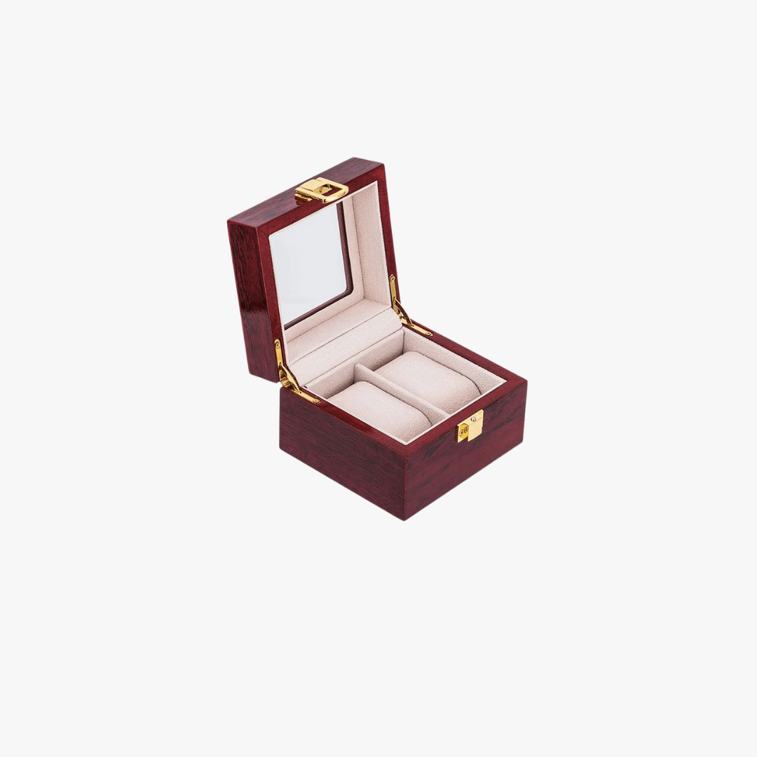 Mason | Wooden Watch Display Box – Glass Lid Organizer (1–12 Slots) - Mason Luxor Men Fashion