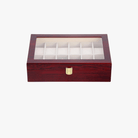 Mason | Wooden Watch Display Box – Glass Lid Organizer (1–12 Slots) - Mason Luxor Men Fashion