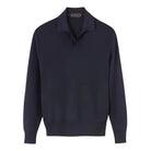 Men’s Knitted Long Sleeve Polo Shirt – Soft Casual Autumn Sweater - Mason Luxor