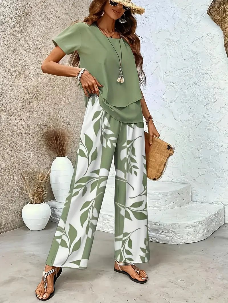 Printed Summer Co Ord Set – Relaxed Fit Two - Piece - Mason Luxor