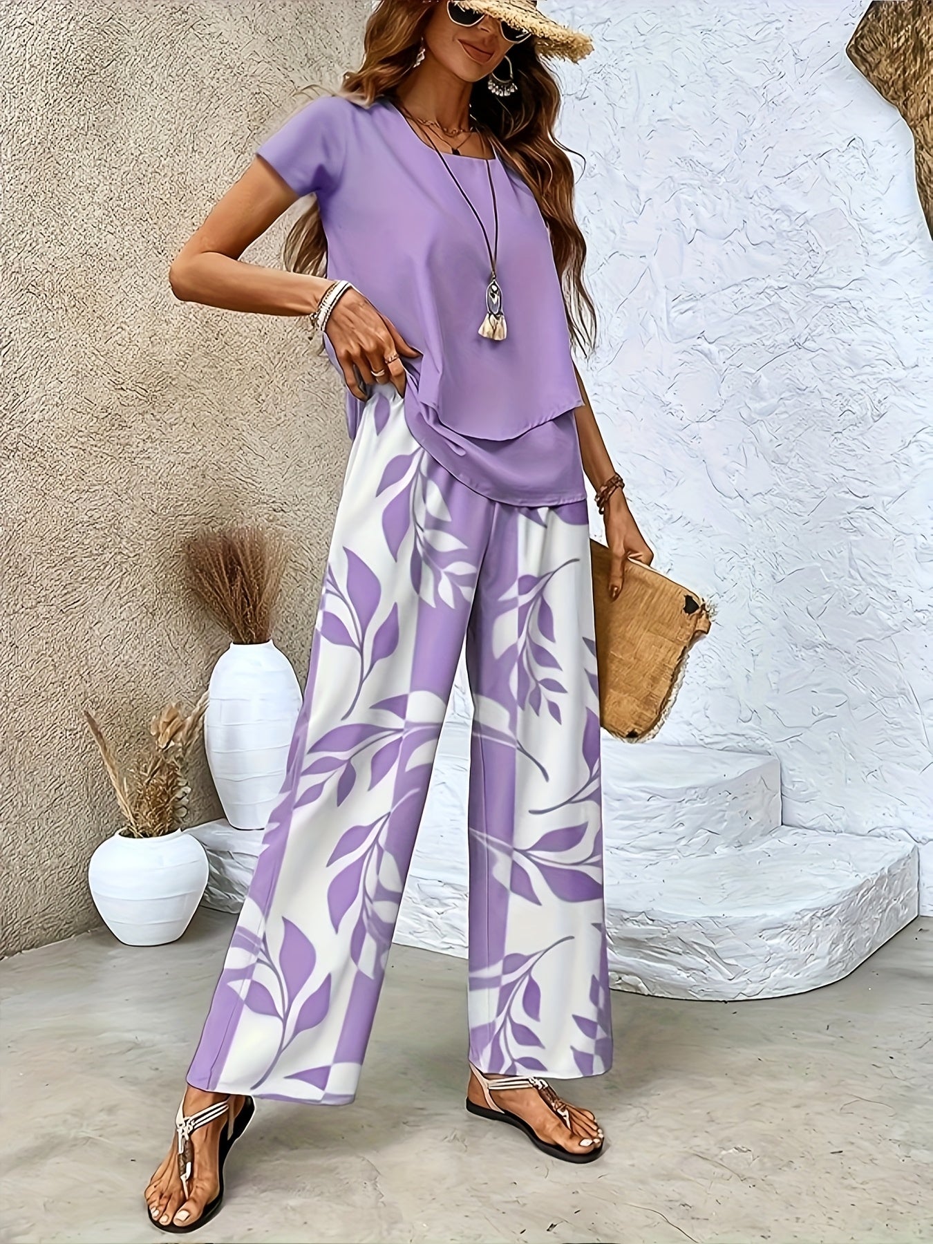 Printed Summer Co Ord Set – Relaxed Fit Two - Piece - Mason Luxor