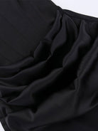 Strapless Black Evening Gown – Elegant Ruched Maxi Dress - Mason Luxor