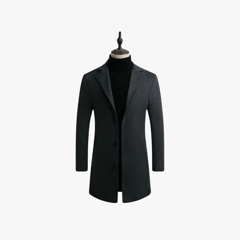 Stylish Wool Blend Overcoat – Tailored for the Modern Gentleman - Mason Luxor Men Fashion