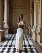 Mason | Lace Detail Satin Maxi Dress - Mason Luxor