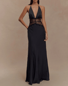 Mason | Lace Detail Satin Maxi Dress - Mason Luxor