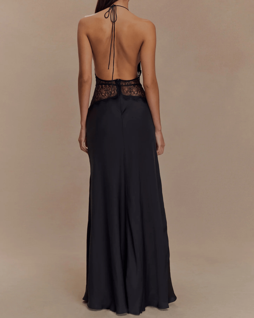 Mason | Lace Detail Satin Maxi Dress - Mason Luxor