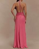 Mason | Lace Detail Satin Maxi Dress - Mason Luxor