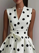 Vivara | Polka Dot A - Line Midi Dress – Vintage Elegance - Mason Luxor