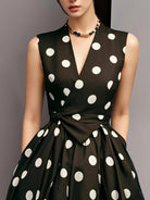 Vivara | Polka Dot A - Line Midi Dress – Vintage Elegance - Mason Luxor