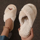 Women’s Slippers With Cross Strap Design | Indoor - Mason Luxor
