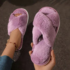 Women’s Slippers With Cross Strap Design | Indoor - Mason Luxor