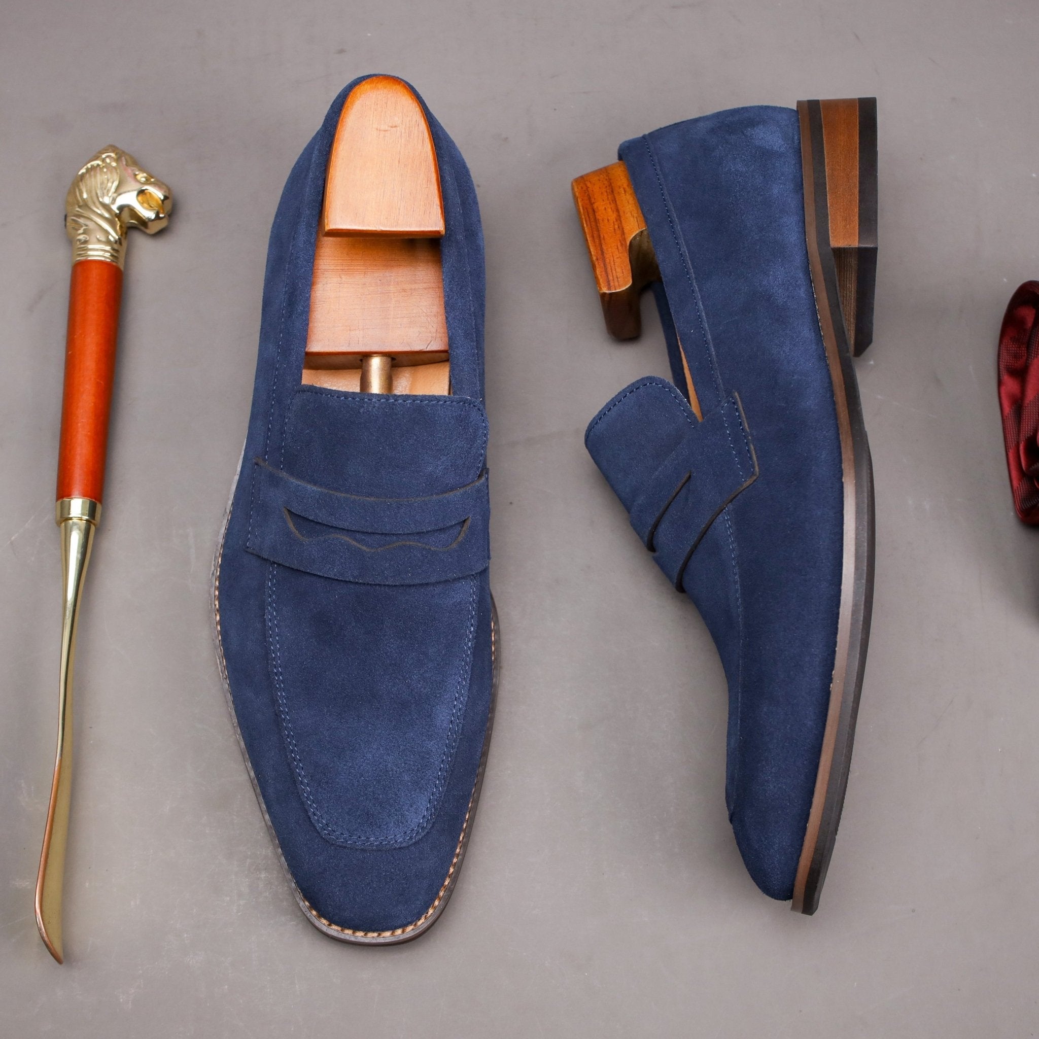Alvo | Modern Penny Loafers for Men – Suede Slip - On Style - Mason Luxor
