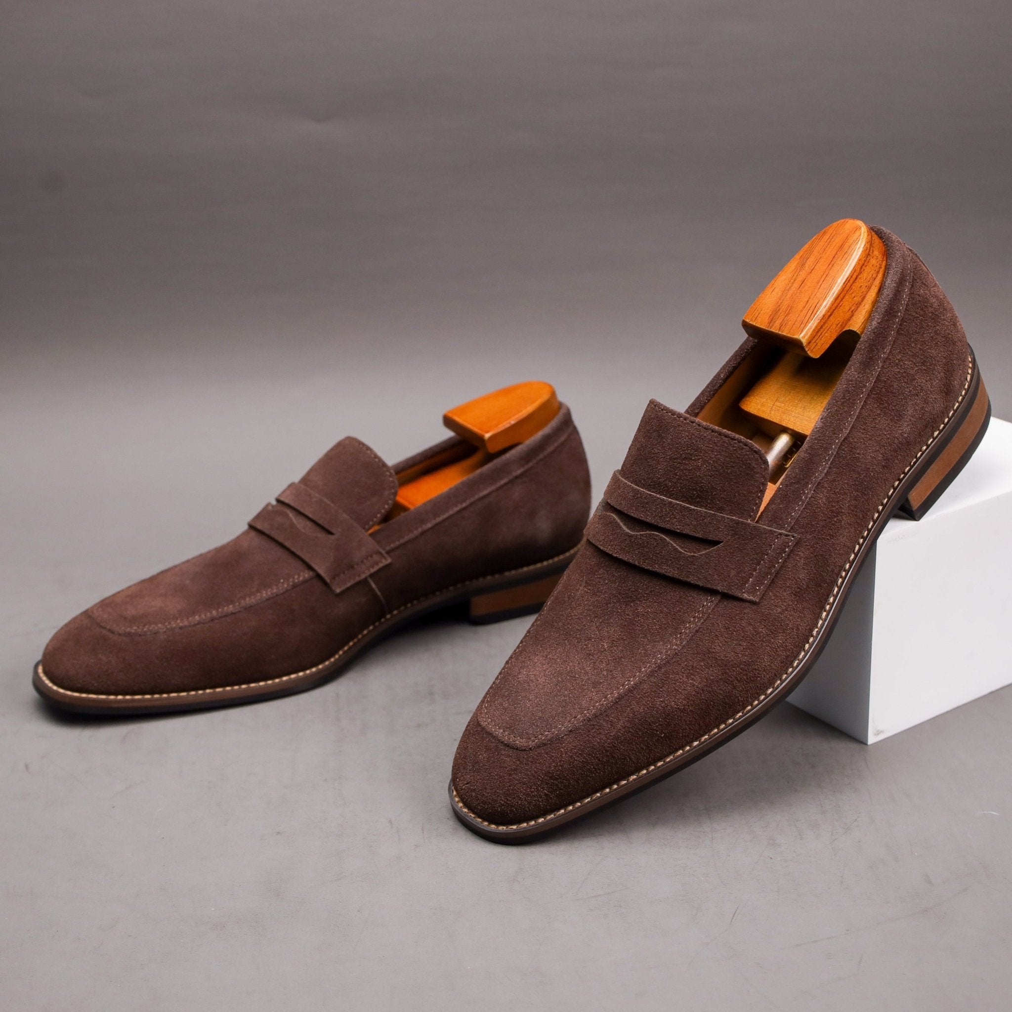 Alvo | Modern Penny Loafers for Men – Suede Slip - On Style - Mason Luxor
