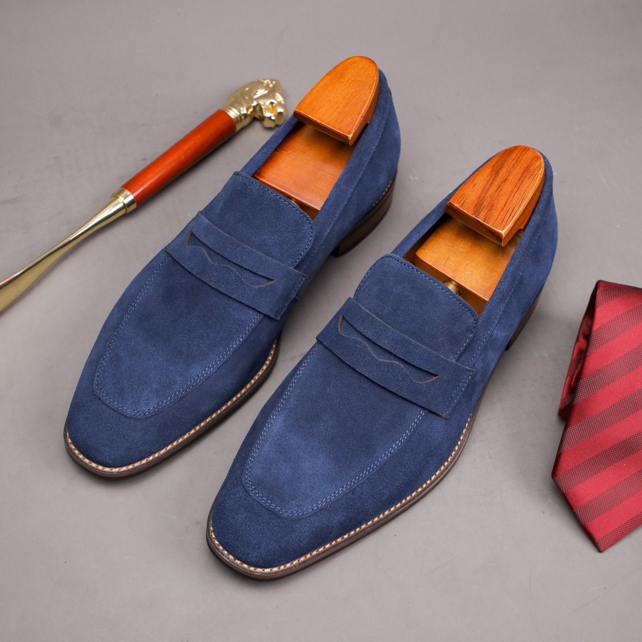 Alvo | Modern Penny Loafers for Men – Suede Slip - On Style - Mason Luxor