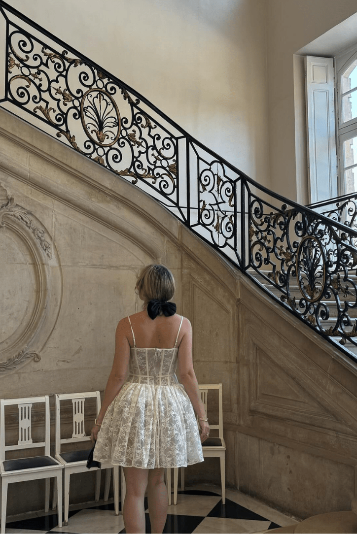 Amira | Women's Lace Mini Dress - Mason Luxor