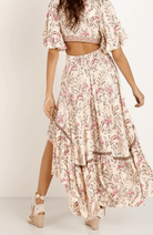 Azara | Boho High - Low Dress – Ruffle Floral V - Neck - Mason Luxor