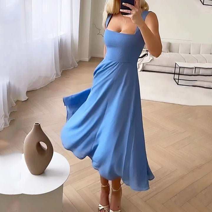 Elegant Corset Midi Dress – Flowy & Sculpted Fit - Mason Luxor