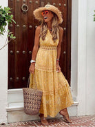 Isara | Women’s Maxi Dress – Sleeveless Boho with Lace Detail - Mason Luxor